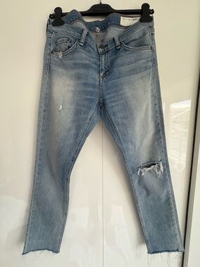 rag & bone Dre Capri skinny jeans frayed cropped hem